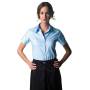 NON IRON LADIES SHIRT - NON IRON DAMES BLOUSE MET KORTE MOUWEN RUSSELL COLLECTION - Black - 3XL