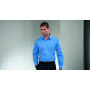 MEN'S LONG SLEEVE POLYCOTTON EASY CARE POPLIN SHIRT RUSSELL COLLECTION - Black - S